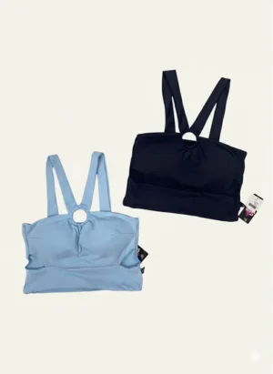 Cropped Feminino Com Alça Em Argola Azul Para Look Casual